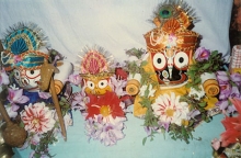 The small Deities of Their Supreme Lordships Sri Jagannath